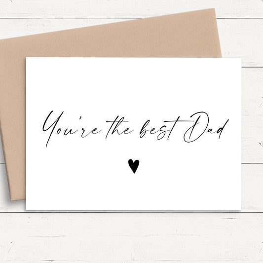 a card with the words you're the best dad on it