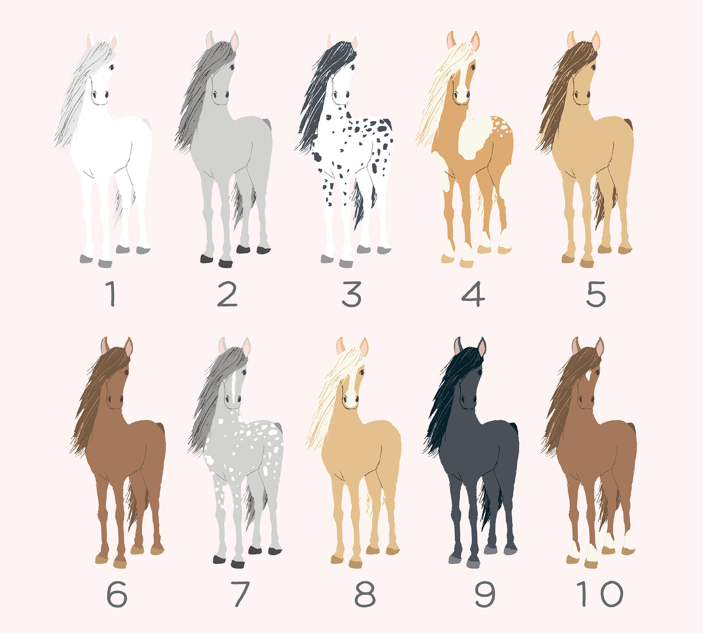 Custom Horse Sympathy Cards, Personalised with Name & Breed