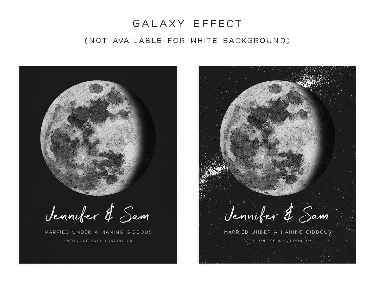 Custom Moon Phase Art Print, Personalised by Date and Location