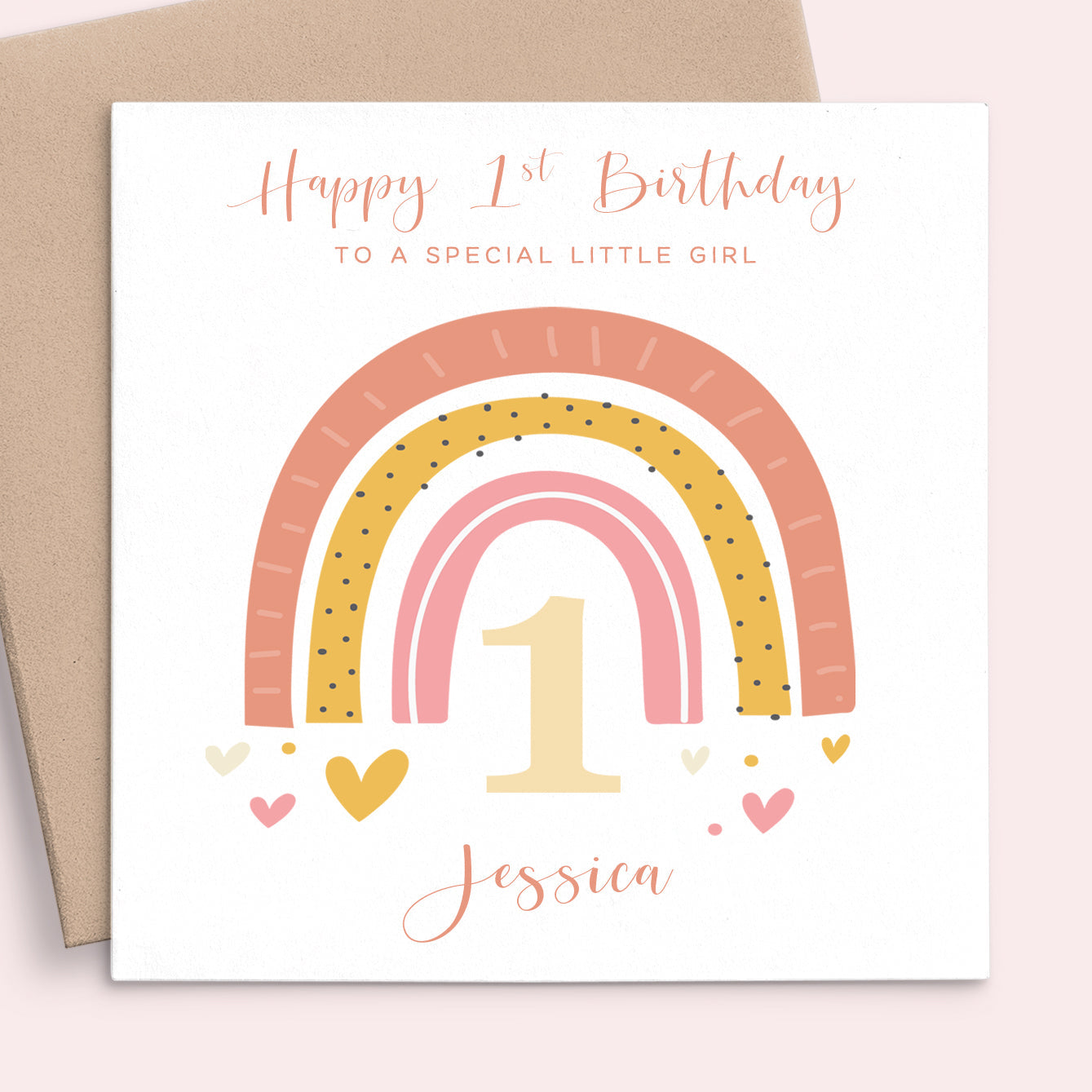 First Birthday Card for Baby Girl