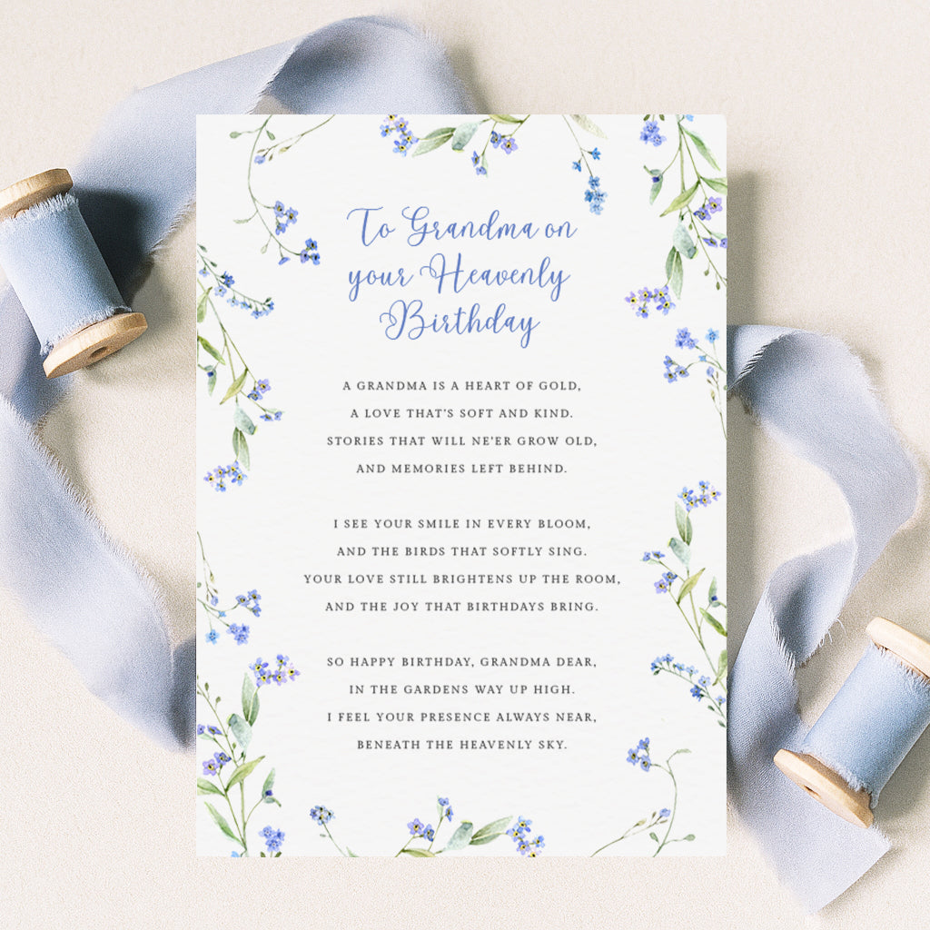 memorial birthday cards