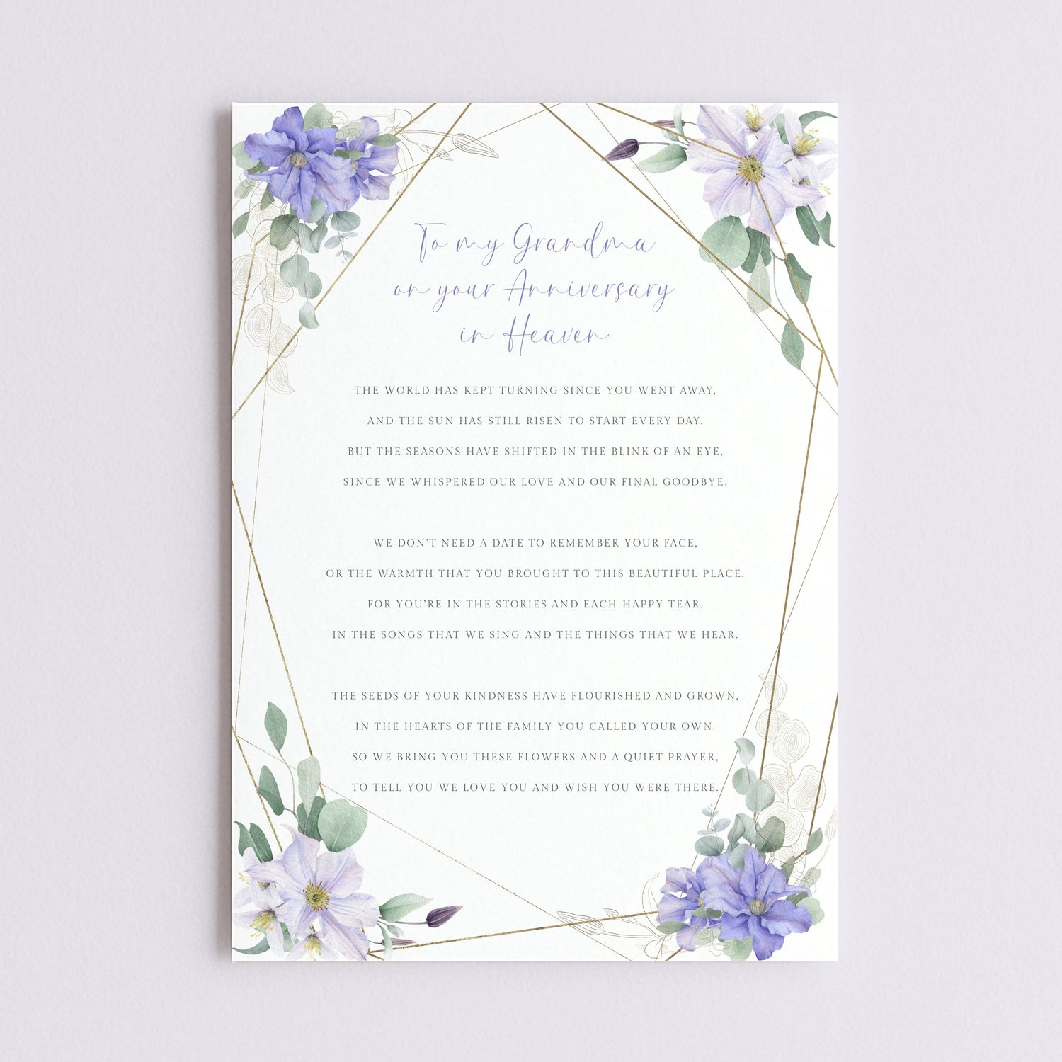 memorial grave cards