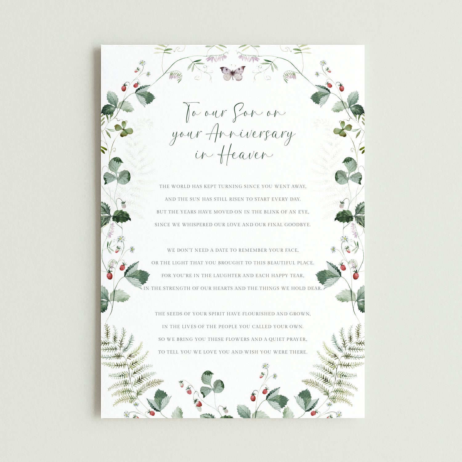 memorial graveside cards