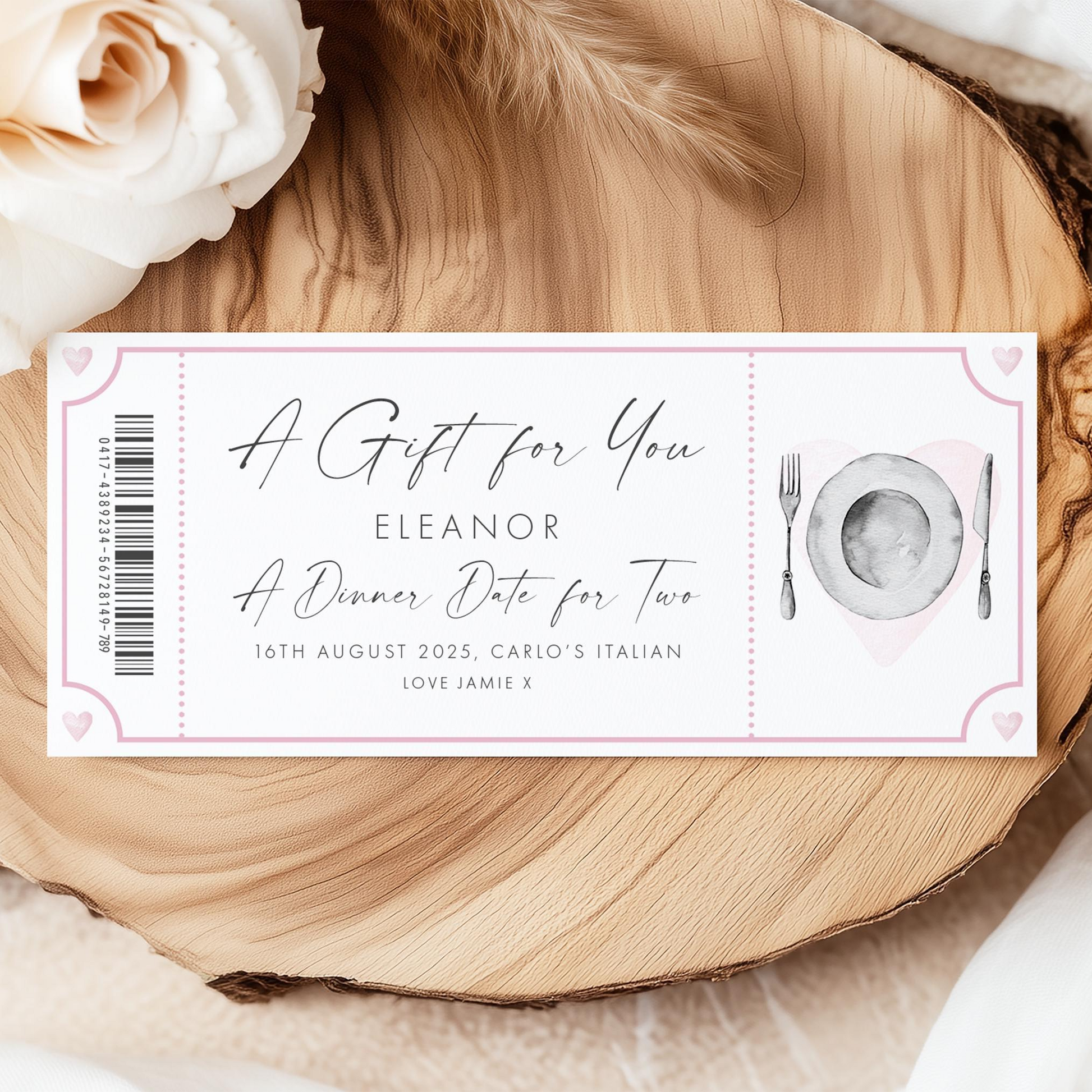 A gift for You Eleanor: A Dinner Date for Two