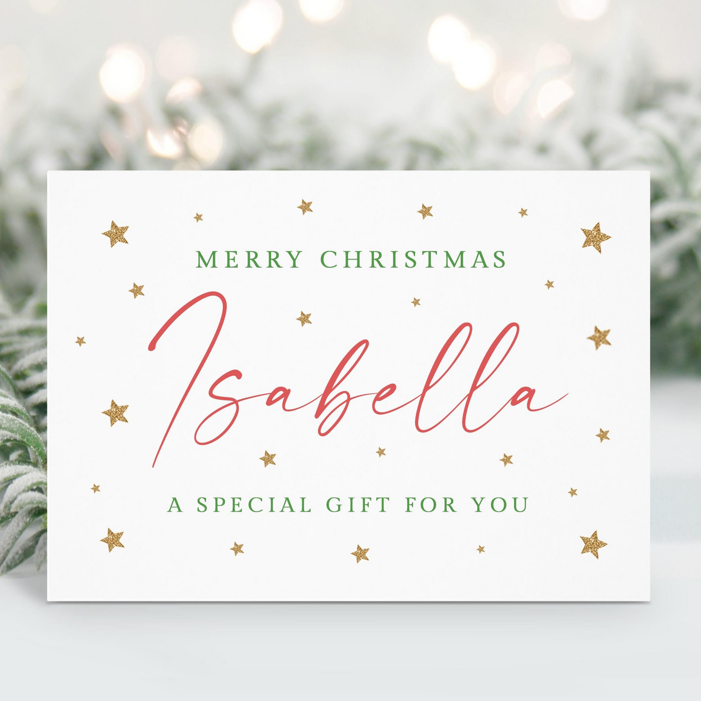 personalised adults christmas money card holder smooth matte white cardstock red paper envelope