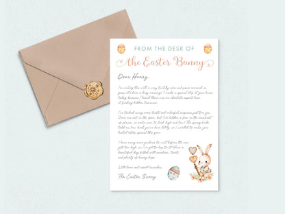 Kids Easter Certificate of Eggcellence Personalised, With Envelope & Gold Wax Seal
