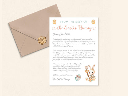 Babys First Easter Certificate Personalised, With Envelope & Gold Wax Seal