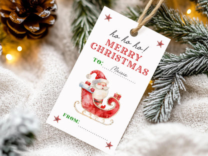Personalised Christmas Gift Tags from Santa Claus