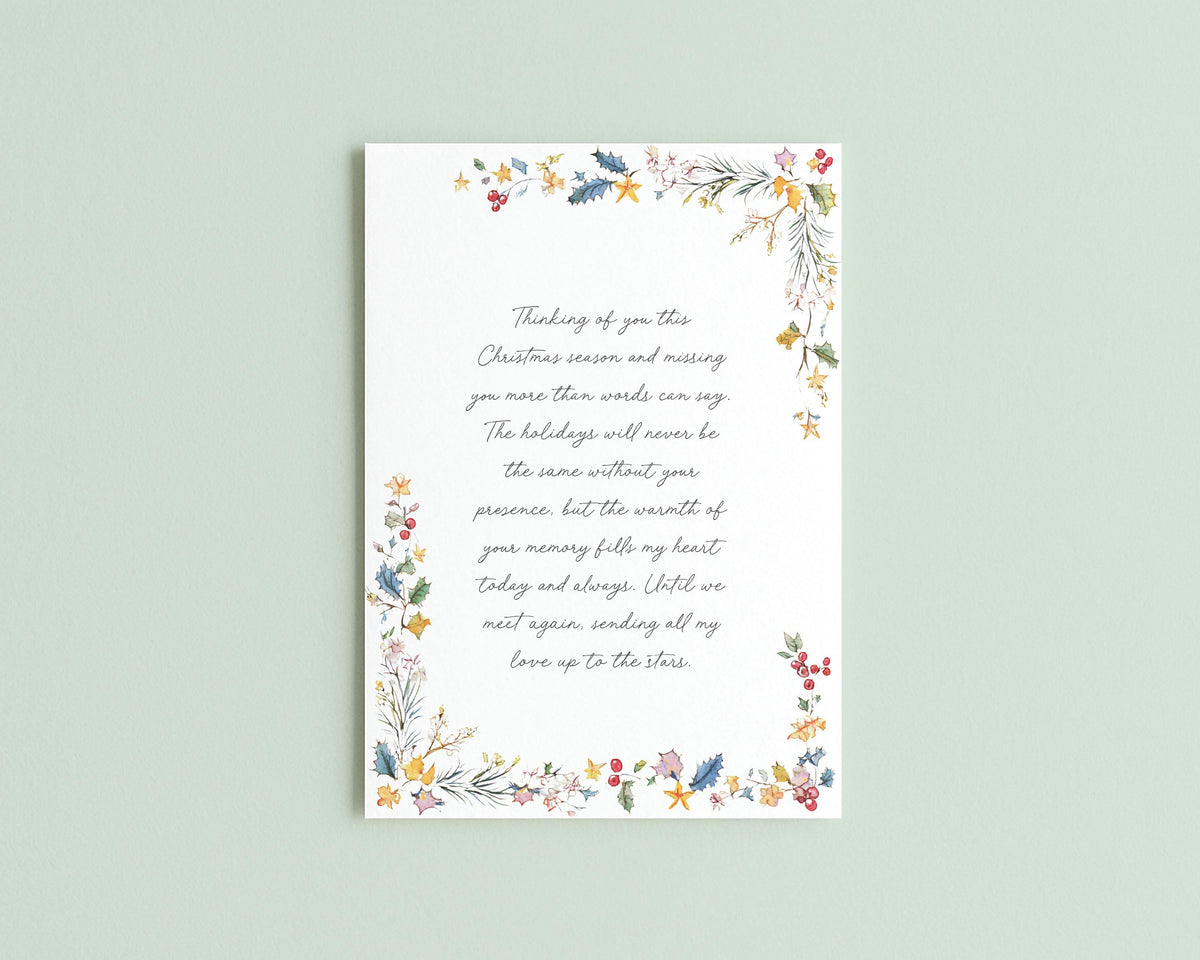 Personalised Christmas Grave Card Grandad, 12 x 16.5cm With Holder Stake