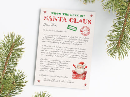 Personalised Letter from Santa Naughty List Certificate