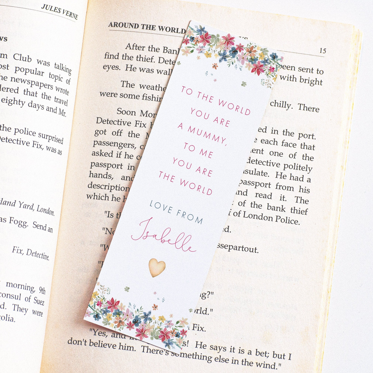 a bookmark that reads to the world, you are a mum to me,
