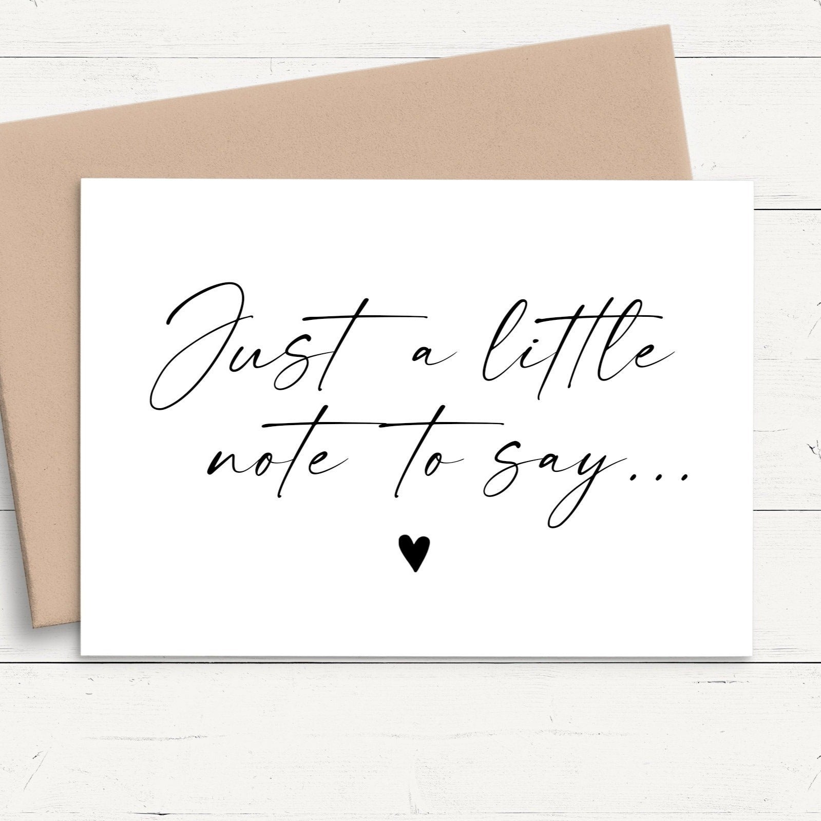 just a little note to say personalised pregnancy announcement cards pack matte white cardstock kraft brown envelope