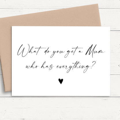 what do you get a mum who has everything pregnancy announcement card grandma personalised matte white cardstock kraft brown envelope