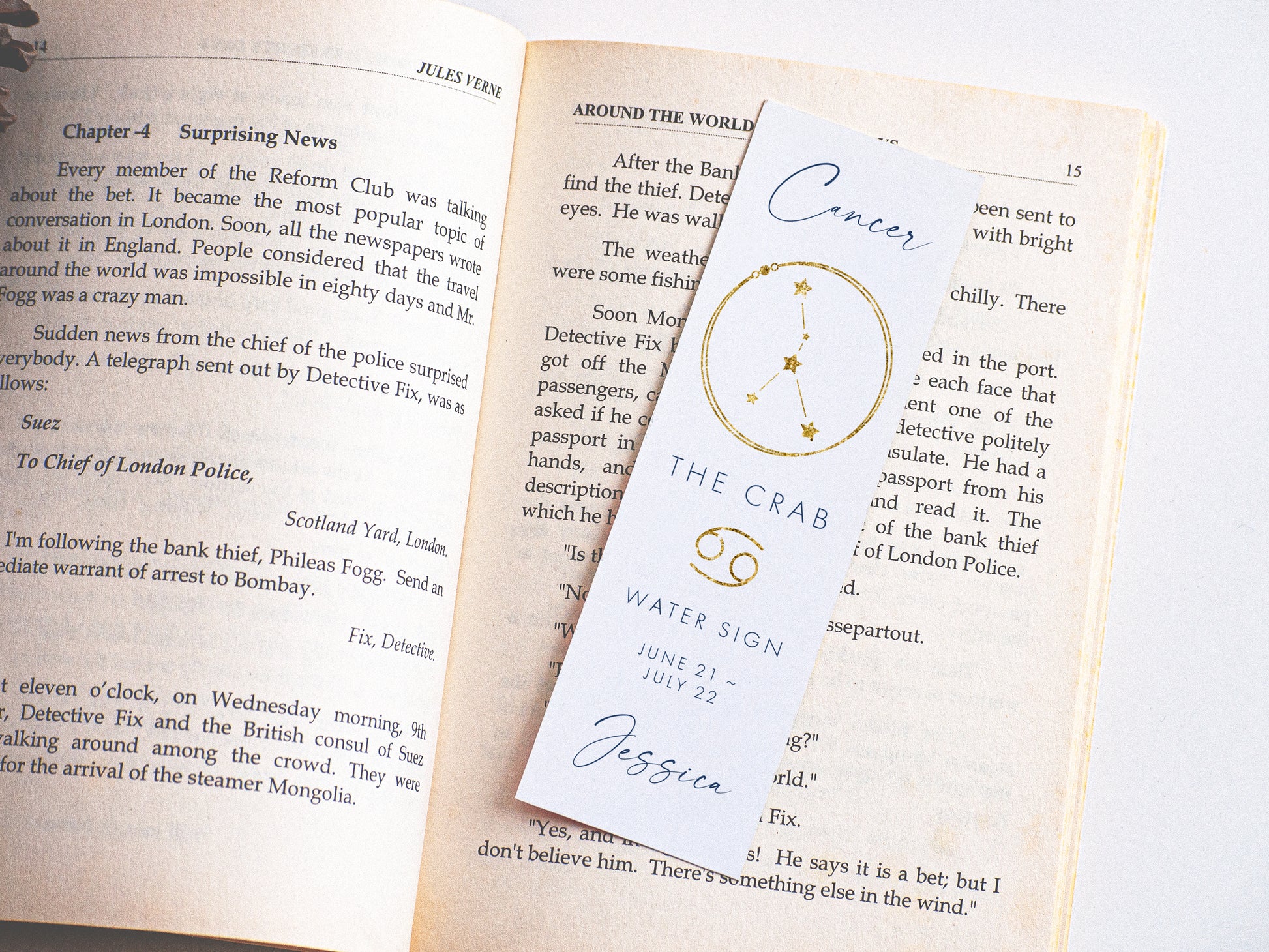 a bookmark that is laying on top of an open book
