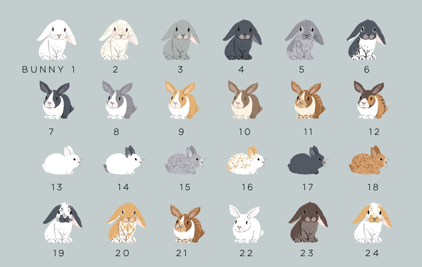 Pet Sympathy Cards Personalised, Cute Rabbit Design