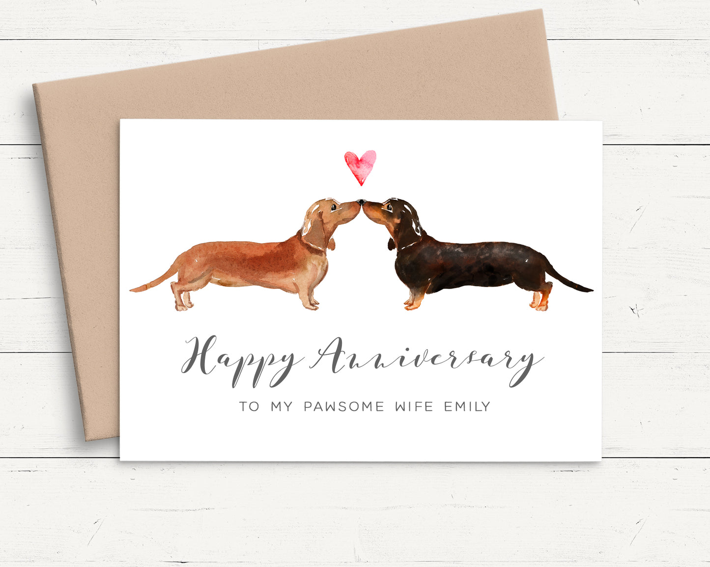 Dachshund Posters Prints, Custom Engagement Gift Couple