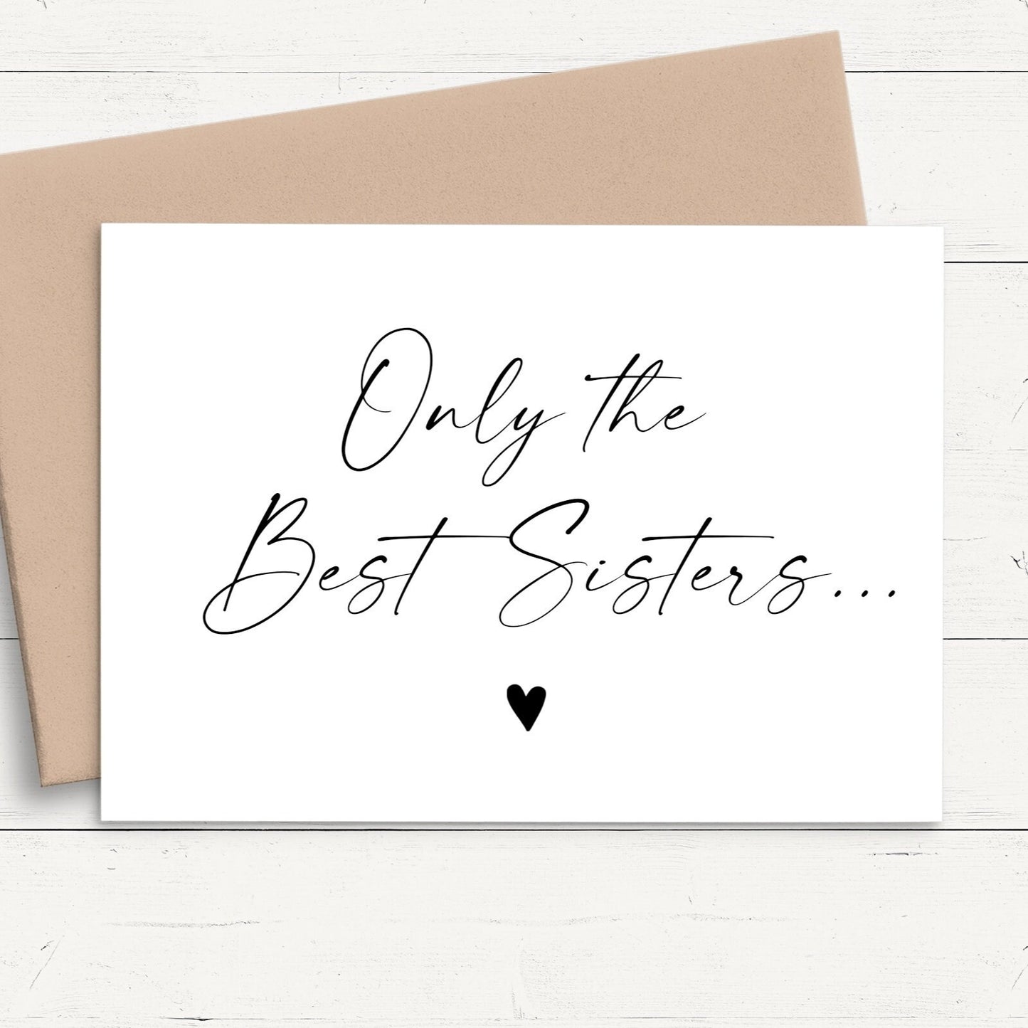 only the best sisters get promoted to auntie pregnancy announcement card personalised matte white cardstock kraft brown envelope