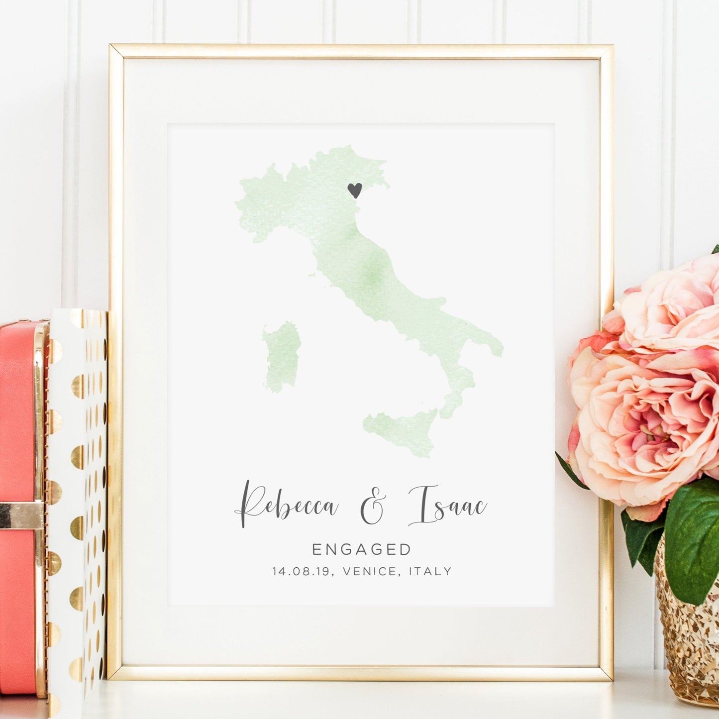 Watercolour Custom Map Print, Location of Your Choice