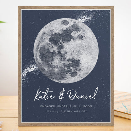 blue print moon phase personalised galaxy unframed relationship matte paperstock