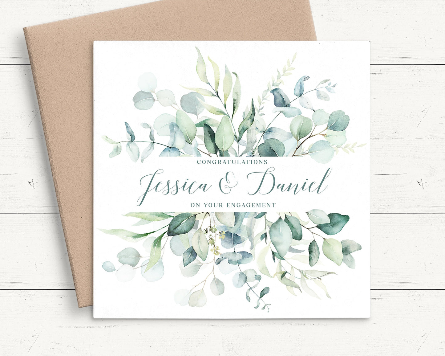 Personalized Wedding Money Cards, Eucalyptus Design