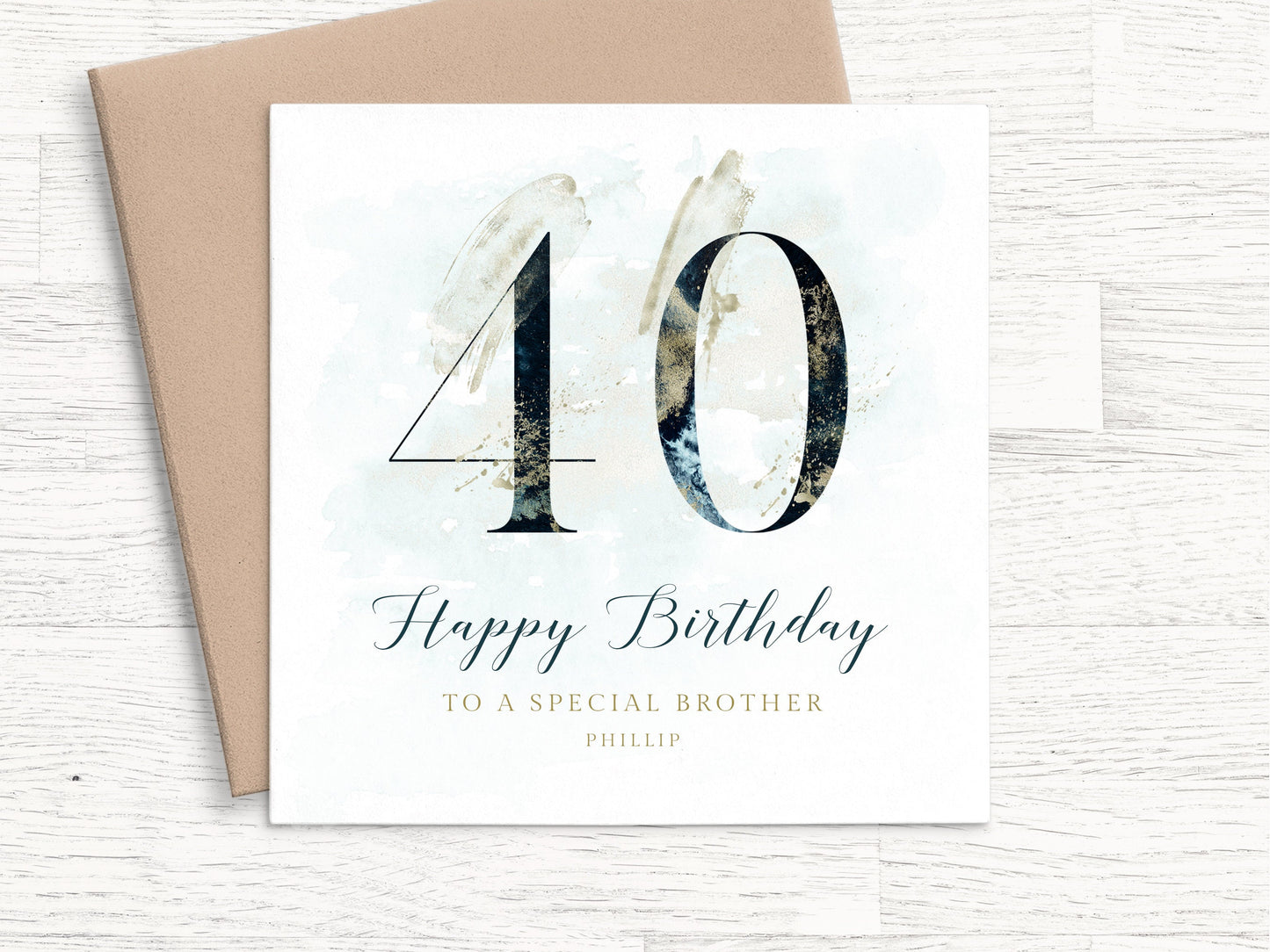 Mens 40th Birthday Gift Envelopes for Money, Personalised