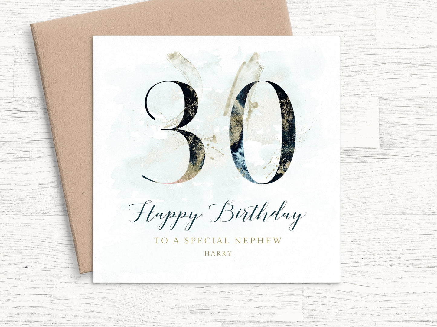 30th Birthday Money Card for Men, Personalised with Name