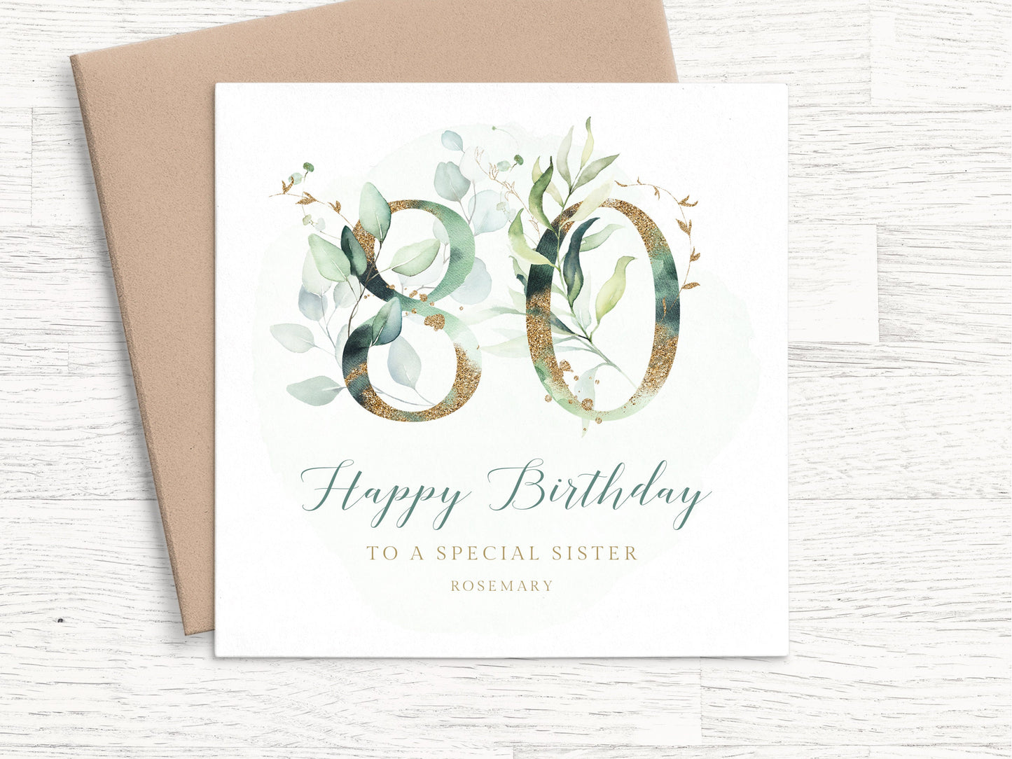 Personalised Money Wallet Cards Women, 80th Birthday