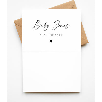 Personalised Save the Date Pregnancy Announcement Card Multipack
